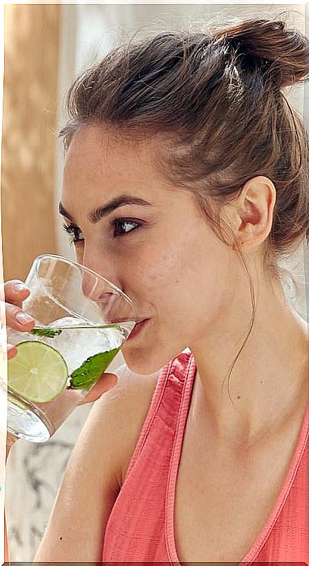 Girl Drinks Water