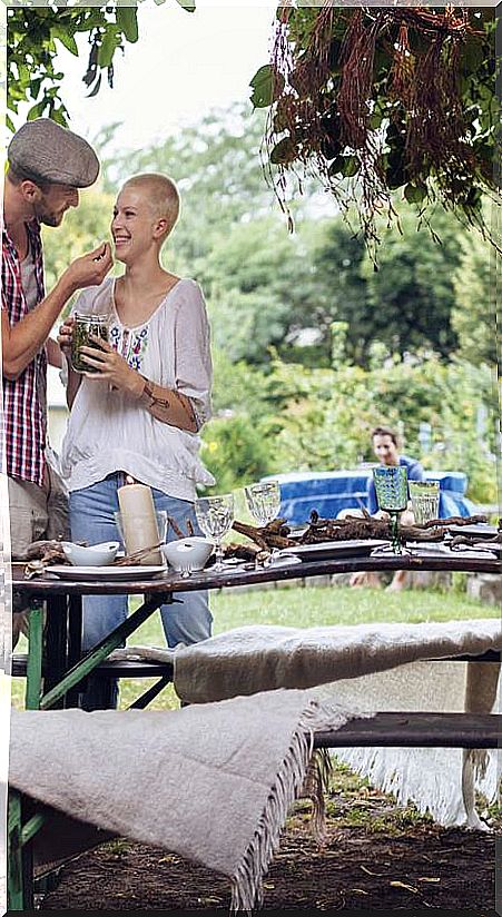 Couple in the garden